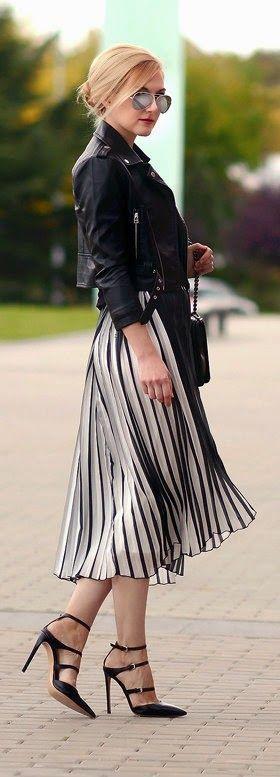 Biker jacket:με φούστα