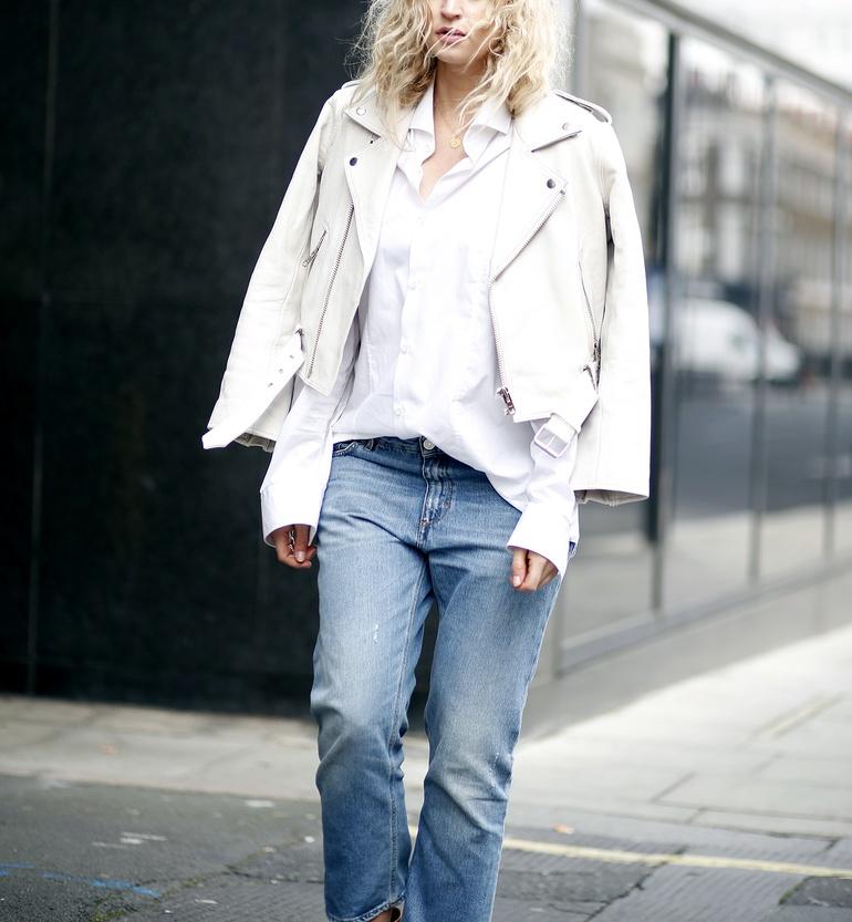 λευκό Biker jacket ιδέες