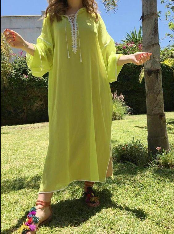 Κίτρινο kaftan dress 