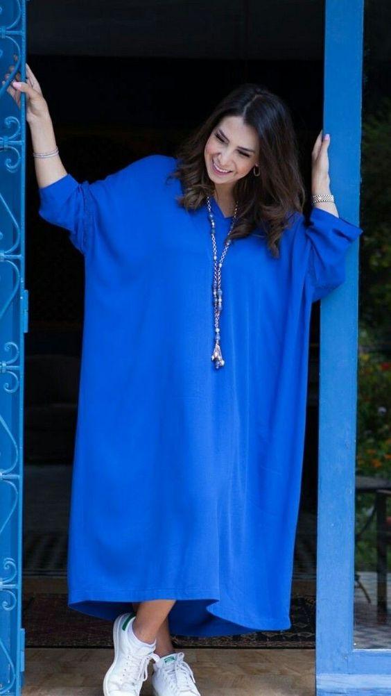 Μπλε kaftan dress plus size 