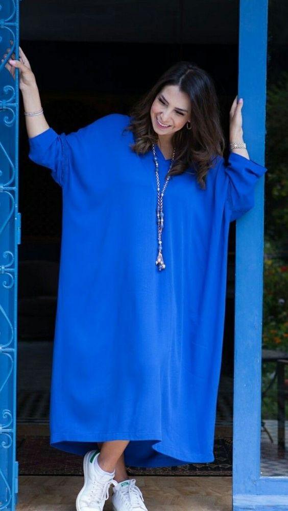 Μπλε kaftan dress plus size 