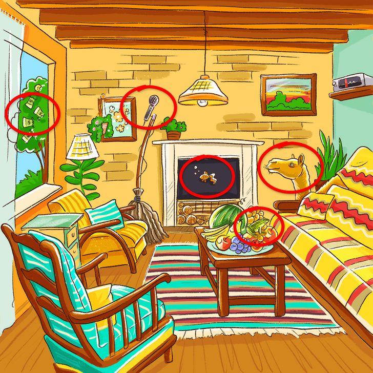 test παρατηρητικότητας: σαλόνι σπιτιού αποτελέσματα 