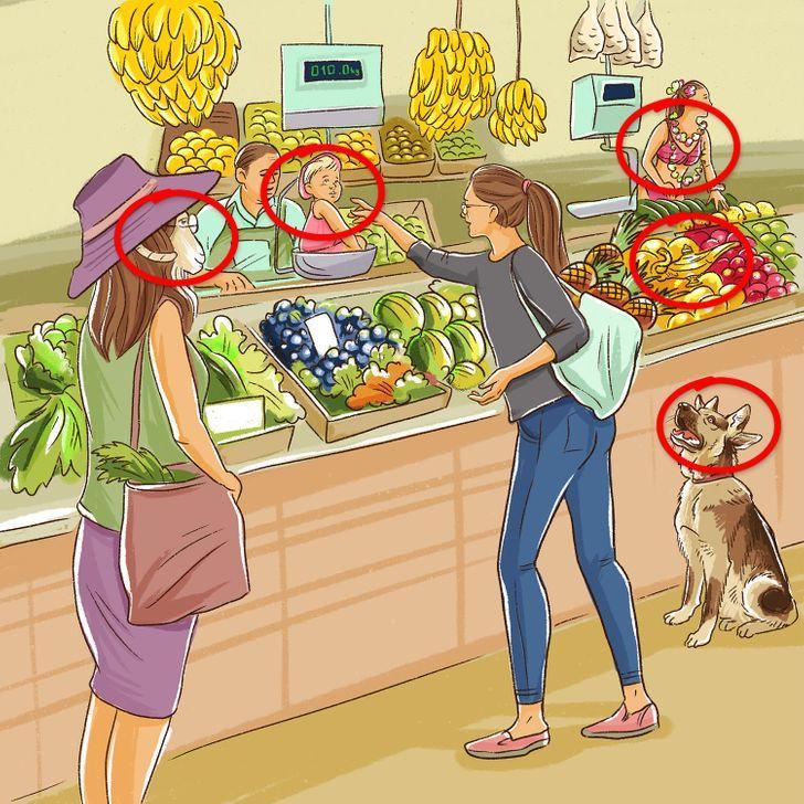 test παρατηρητικότητας: γυναίκες σε μανάβικο αποτελέσματα 