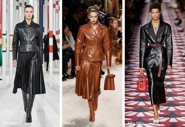 τάσεις στα γυναικεία παλτό 2020-2021 δερμάτινα jackets 