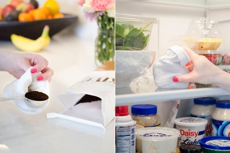 Καθάρισε το σπίτι χρησιμοποιώντας τρόφιμα: Φρέσκαρε το ψυγείο χρησιμοποιώντας καφέ 