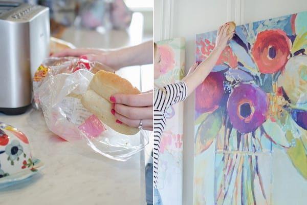 Καθάρισε το σπίτι χρησιμοποιώντας τρόφιμα: καθάρισε τους πίνακες ζωγραφικής με ψωμί 