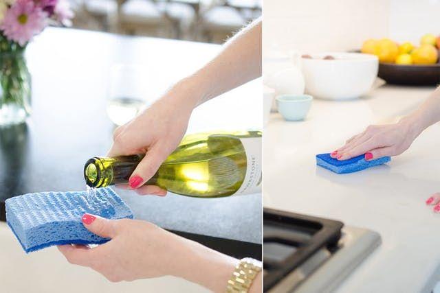 Καθάρισε το σπίτι χρησιμοποιώντας τρόφιμα: απολυμάνετε τον πάγκο της κουζίνας με λευκό ξηρό κρασί 