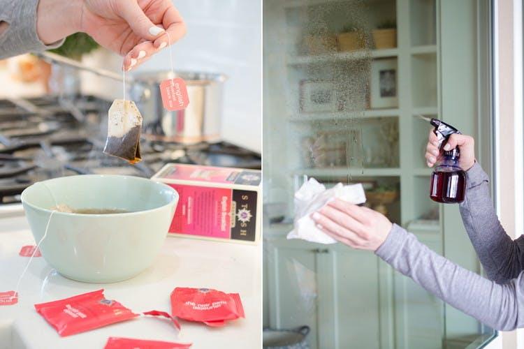 Καθάρισε το σπίτι χρησιμοποιώντας τρόφιμα: κάνε τα παράθυρά σου να λάμψουν με μαύρο τσάι 