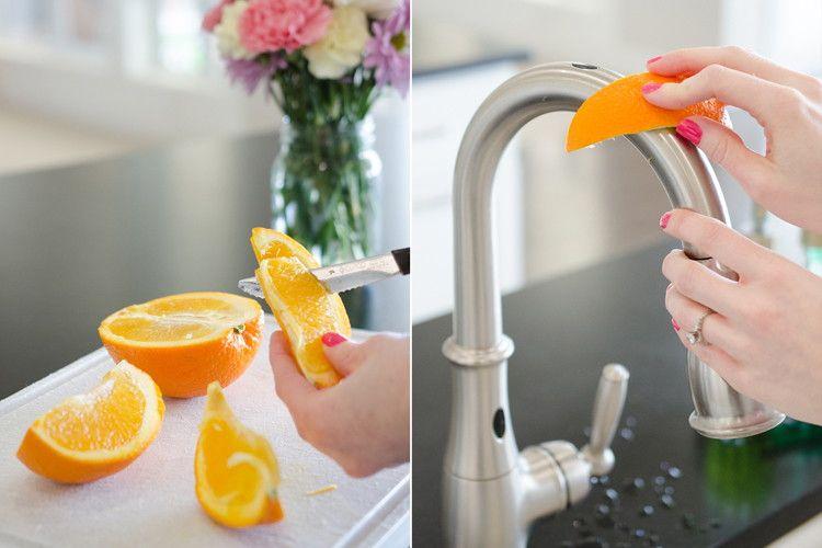 Καθάρισε το σπίτι χρησιμοποιώντας τρόφιμα:  απομάκρυνε τα άλατα με φλούδες από πορτοκάλι 