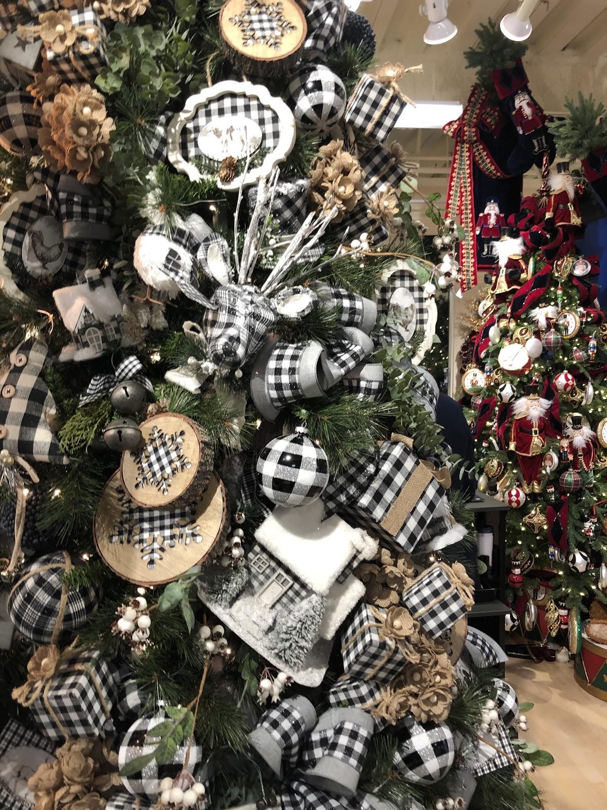 Christmas Decorating Trends 2020: Χριστουγεννιάτικος στολισμός δέντρου με καρό στολίδια 