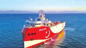 Oruc Reis: Πλησιάζει το Καστελόριζο – Κάτω από τα 12 ναυτικά μίλια