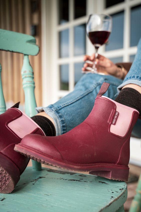 Γαλότσες: Μποτάκια σε μπορντό και ροζ χρώμα 