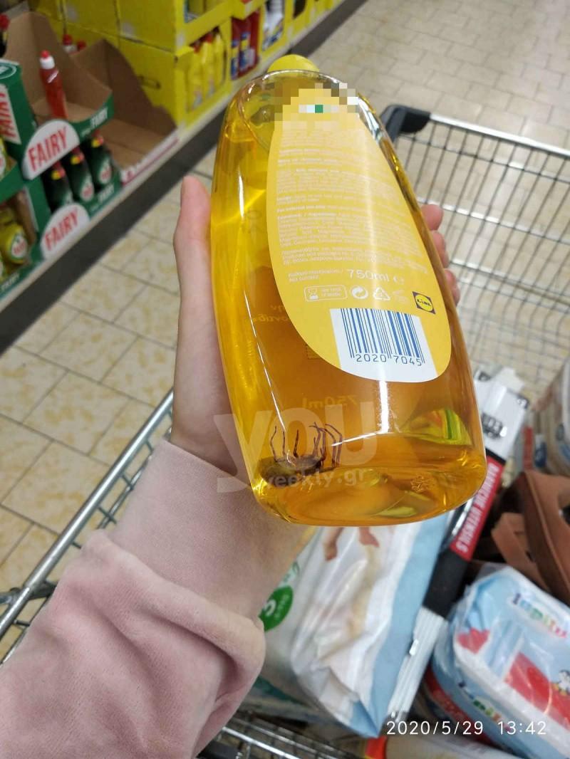 Σοκ: Αράχνη τέρας μέσα σε παιδικό σαμπουάν -Φώτο