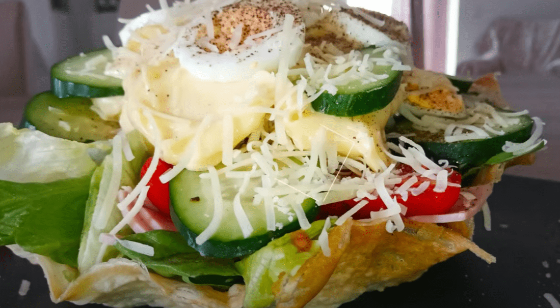 Σαλάτα του Σεφ σε φωλιά με χειροποίητη μαγιονέζα συνταγή