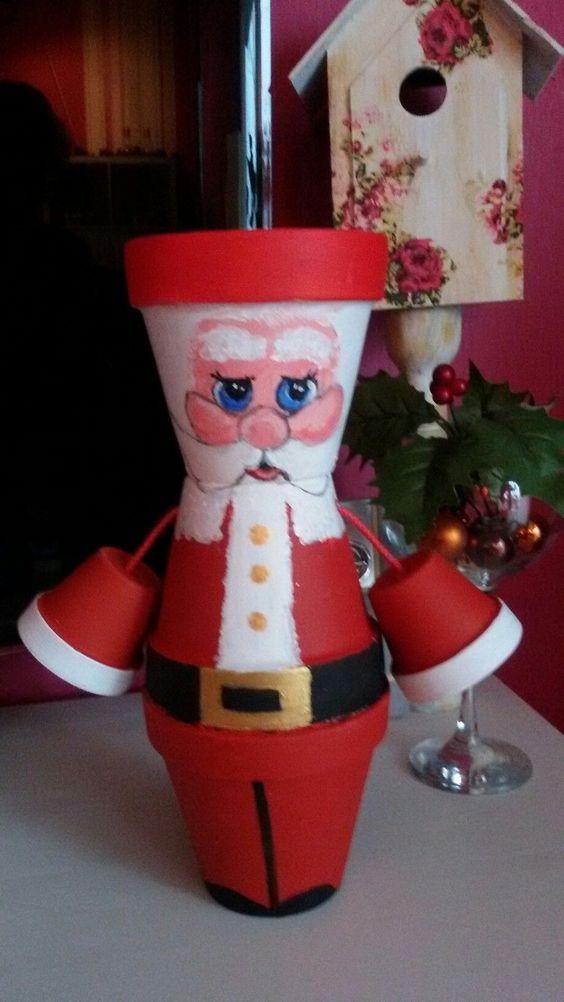 Χριστουγεννιάτικες κατασκευές με πήλινες γλάστρες: Χριστουγεννιάτικο διακοσμητικό Άι - Βασίλης για τα παιδιά! Χριστουγεννιάτικες κατασκευές με πήλινες γλάστρες: Χριστουγεννιάτικο διακοσμητικό Άι - Βασίλης για τα παιδιά!