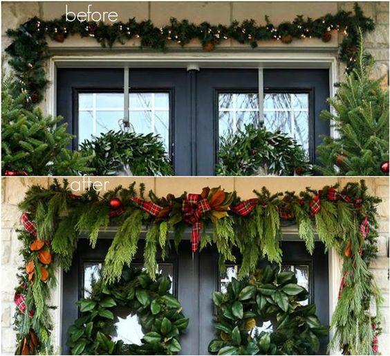  Χριστουγεννιάτικες γιρλάντες με φύλλα δέντρου