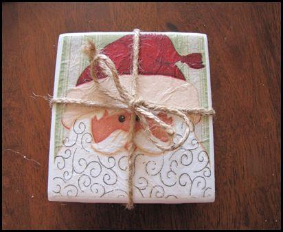 Ιδέες για χριστουγεννιάτικα χειροποιητα κεραμικά σουβέρ: Χριστουγεννιάτικα χάρτινα σουβέρ με σχέδιο Άγιος Βασίλης Ιδέες για χριστουγεννιάτικα χειροποιητα κεραμικά σουβέρ: Χριστουγεννιάτικα χάρτινα σουβέρ με σχέδιο Άγιος Βασίλης