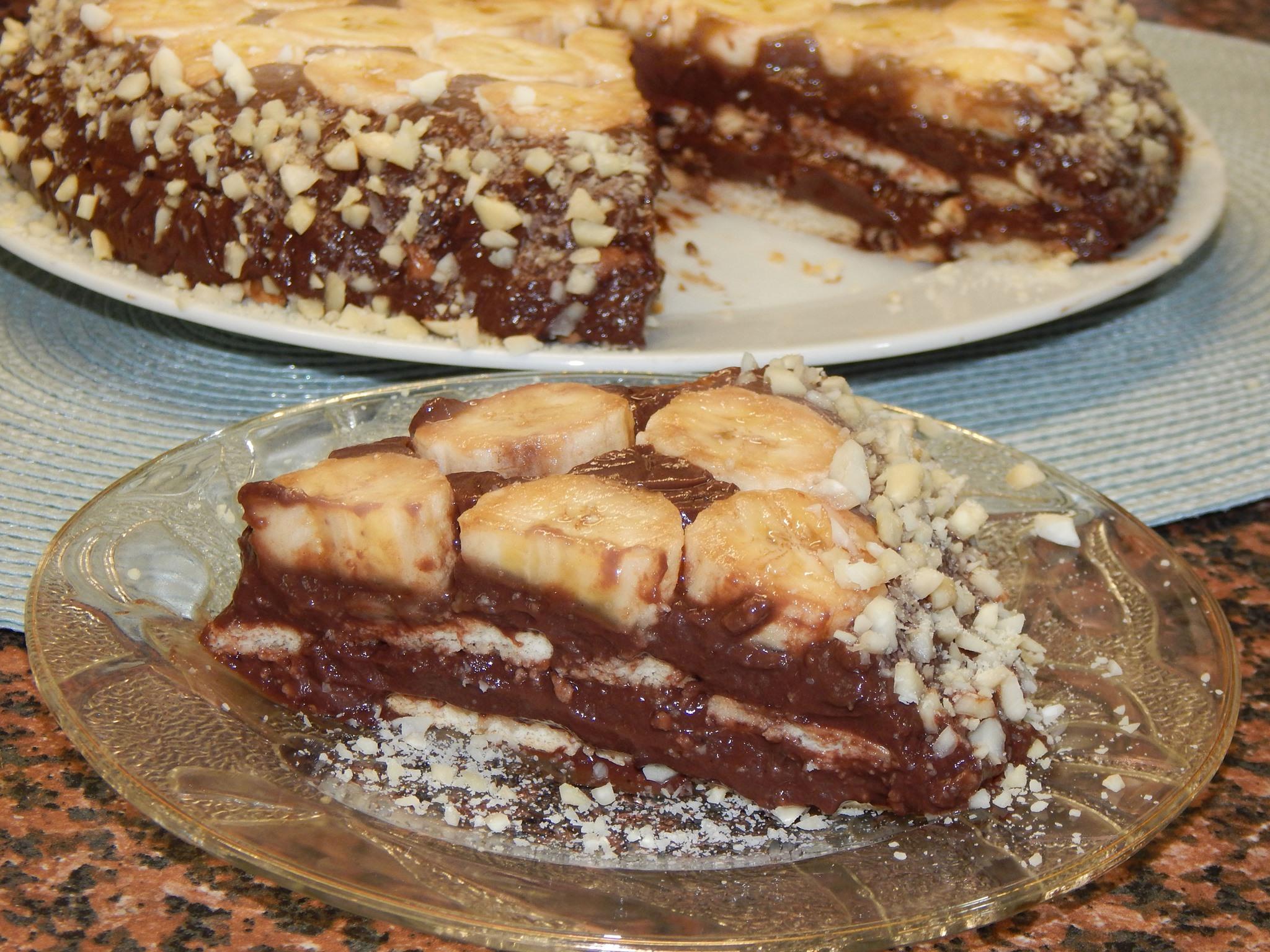 Σοκολατένιο μπισκοτόγλυκο με μπανάνες συνταγή