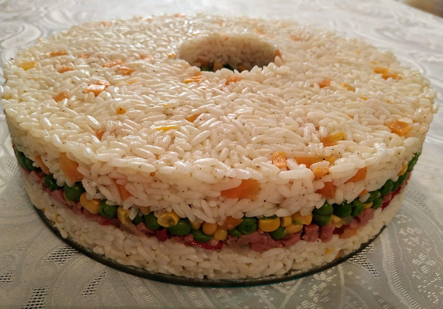 Πιλάφι σε φόρμα με λαχανικά & ζαμπόν συνταγή