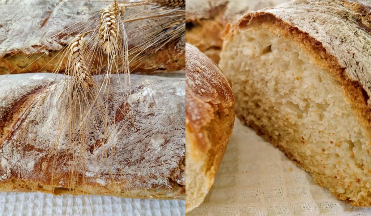 Συνταγή για χωριάτικο τραγανό ψωμί φωτο