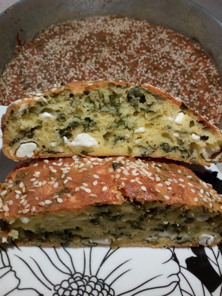 Συνταγή για κέικ αλμυρό με σπανάκι και φέτα