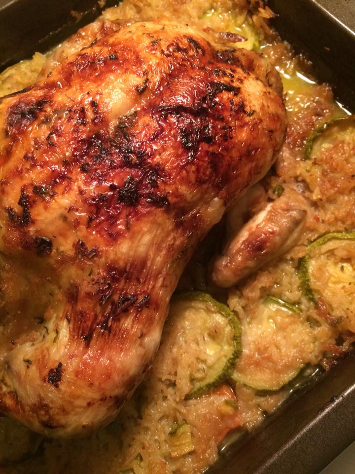  Παραδοσιακό γεμιστό κοτόπουλο με γιορτινή γέμιση συνταγή 