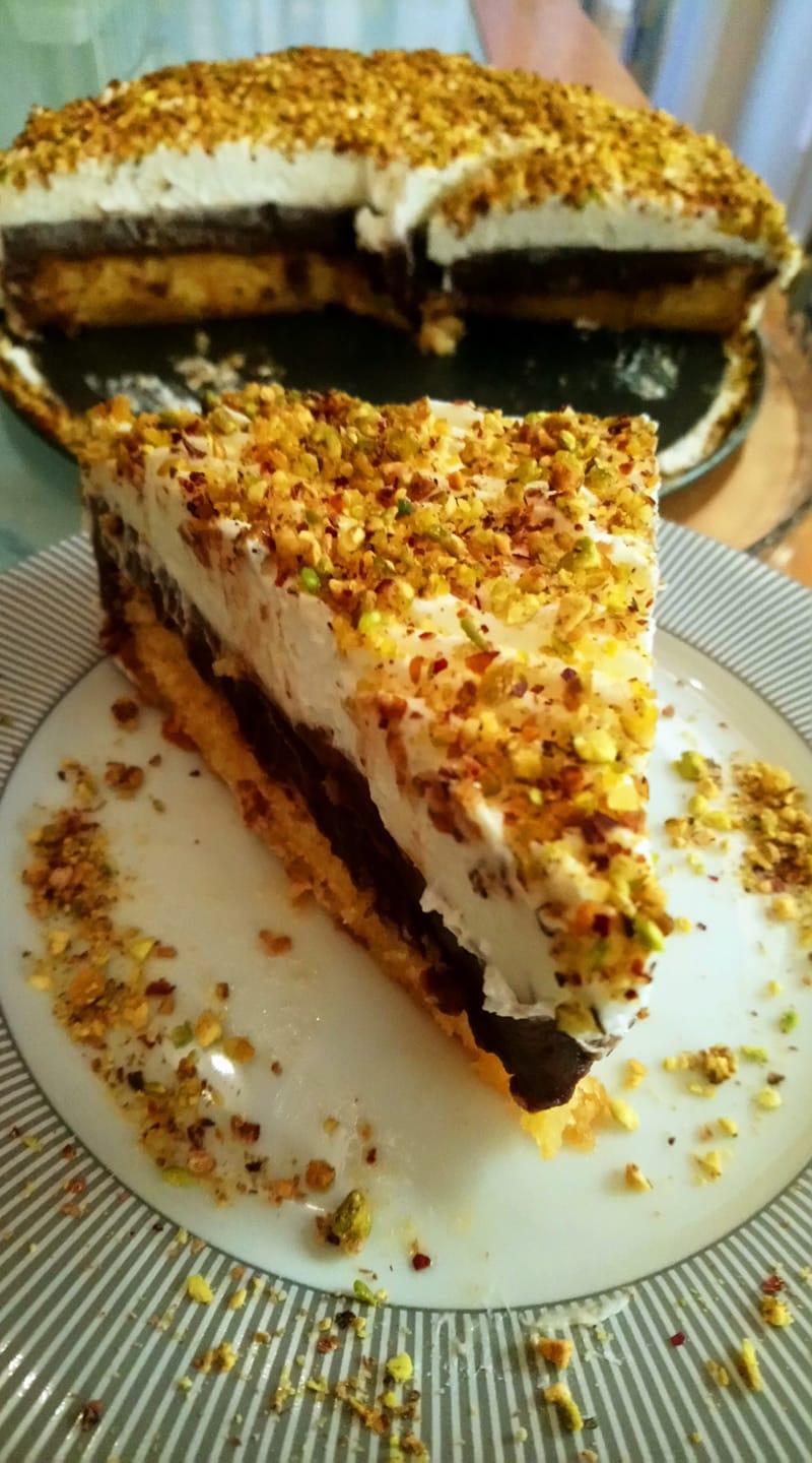 Δίχρωμο_ σιροπιαστό γλυκό_ 