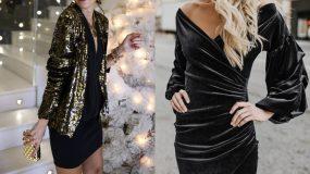 Ιδέες για γιορτινό ντύσιμο με μαύρο φόρεμα