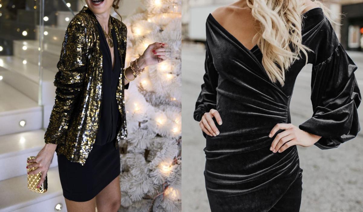 Ιδέες για γιορτινό ντύσιμο με μαύρο φόρεμα
