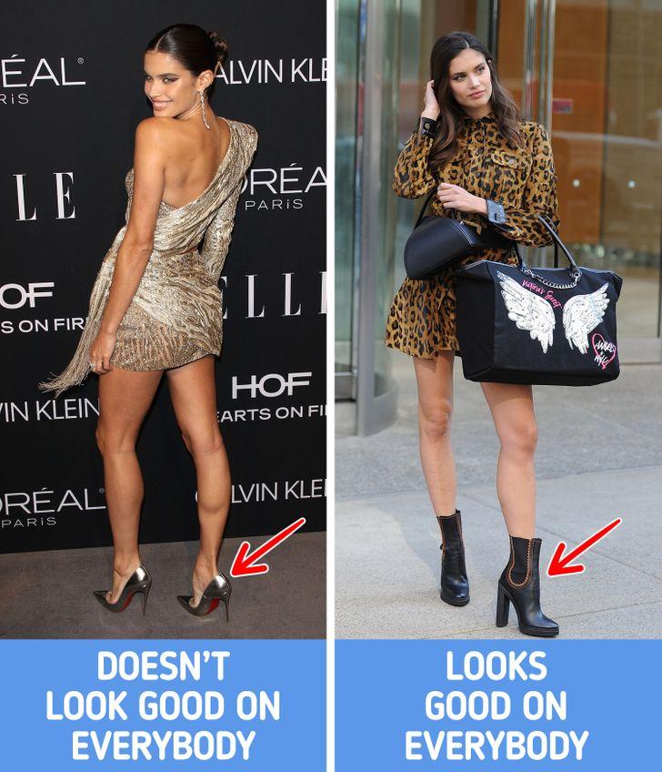 γυναίκες με γόβες στιλέτο και γυναίκες με μποτάκια με χοντρό τακούνι 