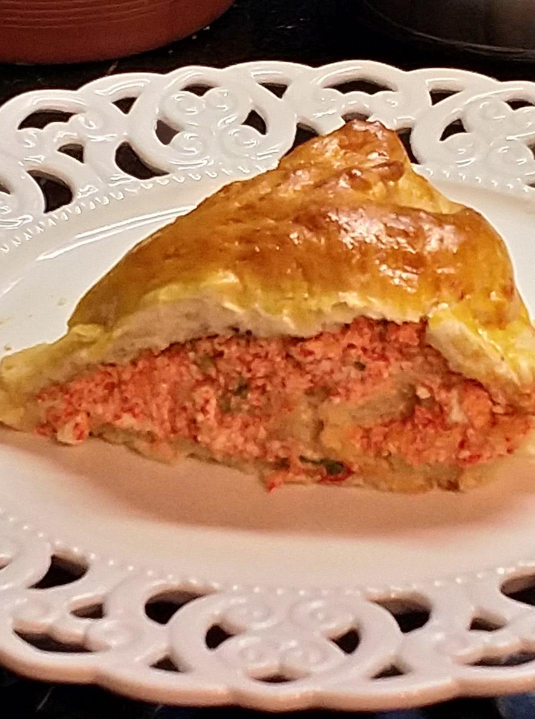  τυρόψωμο με κόκκινη πιπεριά, ανθότυρο, τσένταρ και τυρί Φιλαδέλφεια συνταγή