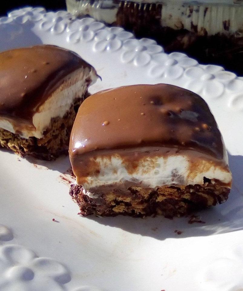 Γιορτινή πάστα ταψιού σαν κορμός με γλάσο και σαντιγί Γιορτινή πάστα ταψιού σαν κορμός με γλάσο και σαντιγί