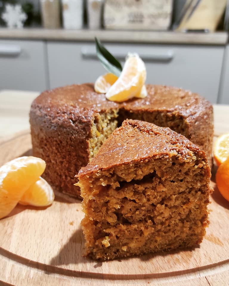 κέικ μανταρίνι με αλεύρι ολικής άλεσης & ζάχαρη καρύδας συνταγή