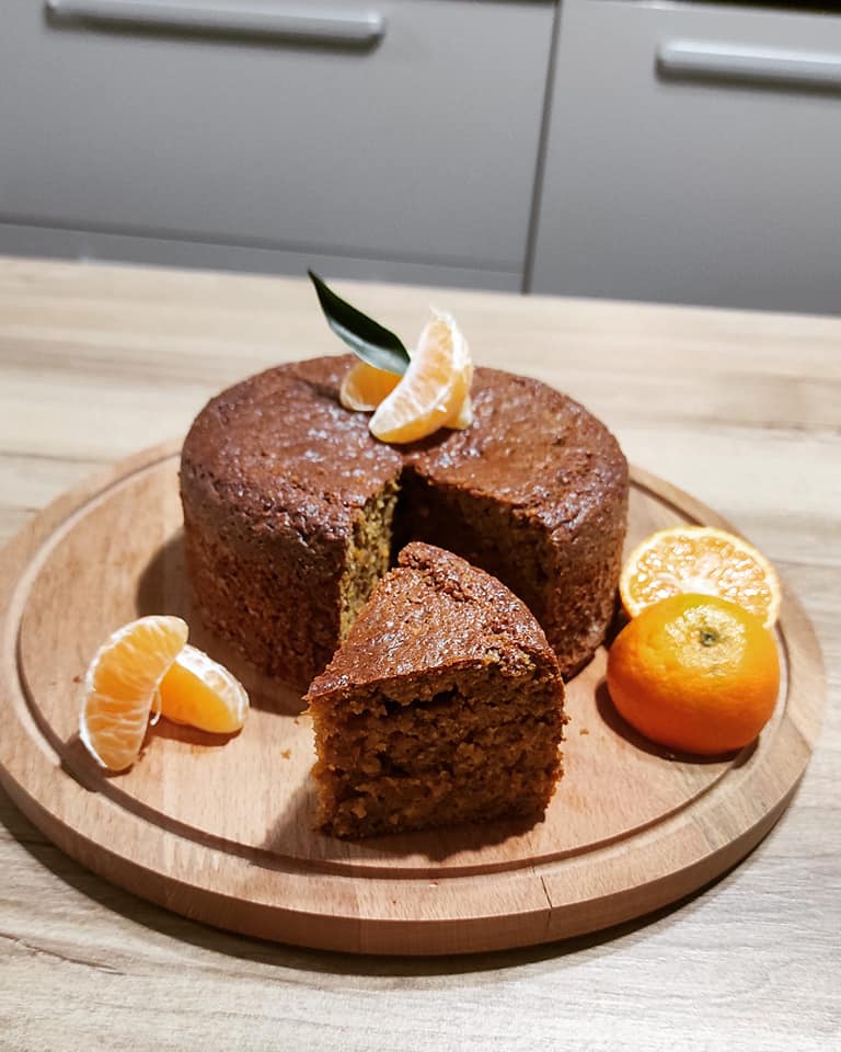 κέικ μανταρίνι με αλεύρι ολικής άλεσης & ζάχαρη καρύδας συνταγή