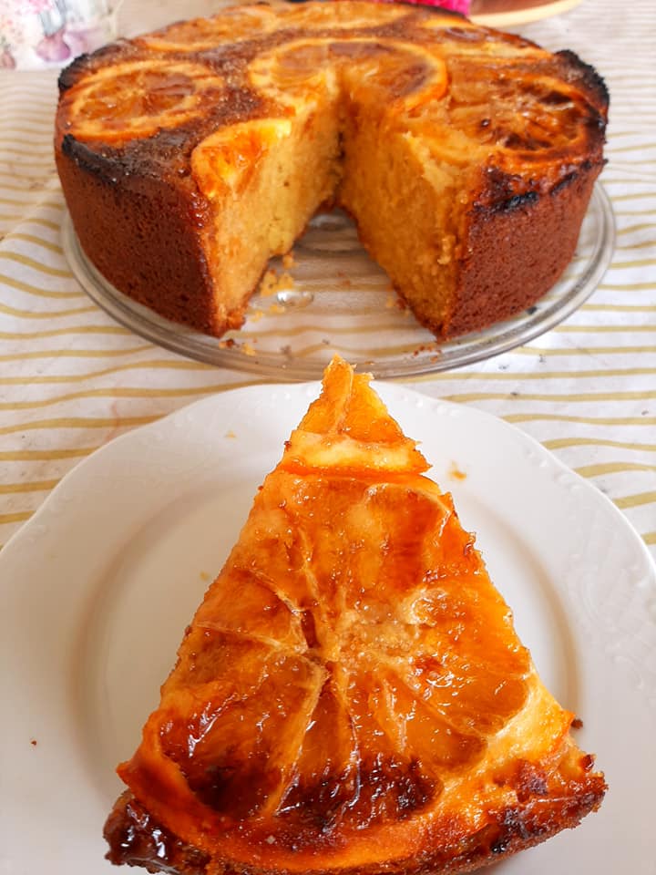 κέικ _με καραμελωμένα _πορτοκάλια_ κομμάτι_ 
