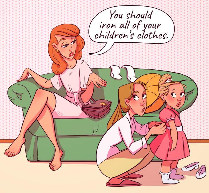 Τα ρούχα του παιδιού είναι ασιδέρωτα_