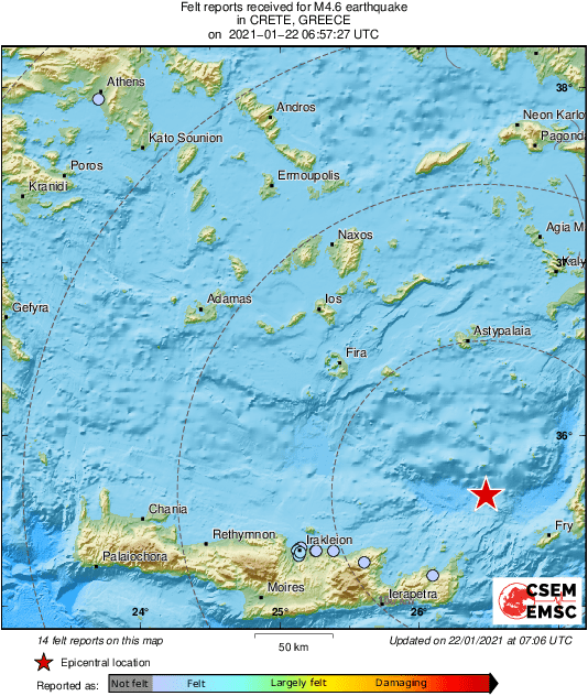 Σεισμός στην Κρήτη