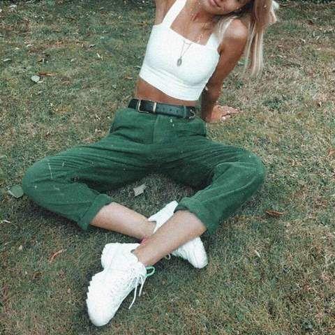 πράσινο_κοτλέ_παντελόνι_