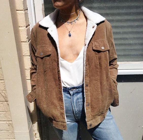 κοτλέ_μπεζ σακάκι_με γούνα_