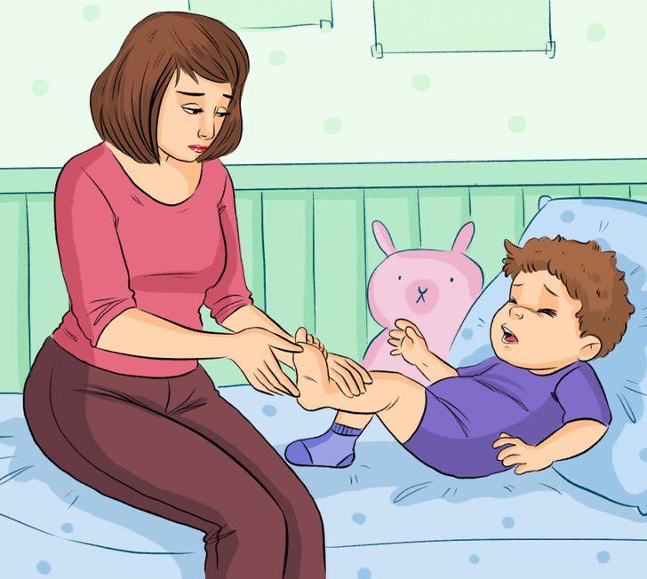 Βρεφικό μασάζ _ανακουφίζει_τα παιδιά_από_τον_πόνο στο στήθος_