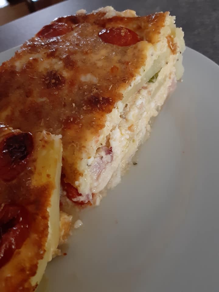 Συνταγη_ Σουφλέ _με βραστές πατάτες_ και τζίντζερ_