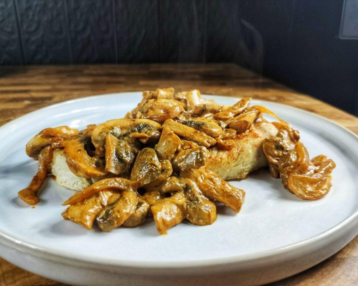 Ψητή_πέρκα_με_σάλτσα_μανιταριών_ Συνταγή_ 