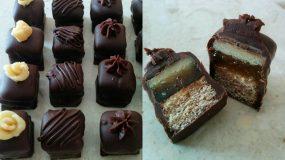 Γεμιστά σοκολατάκια με αμυγδαλόπαστα και ζελέ