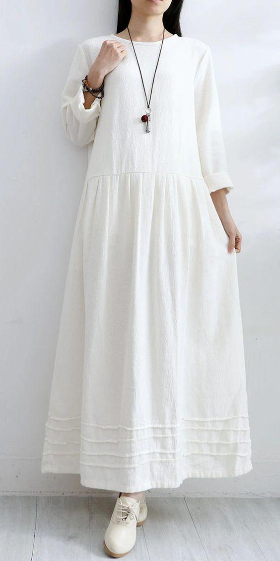 λευκό_ανετο _φόρεμα_