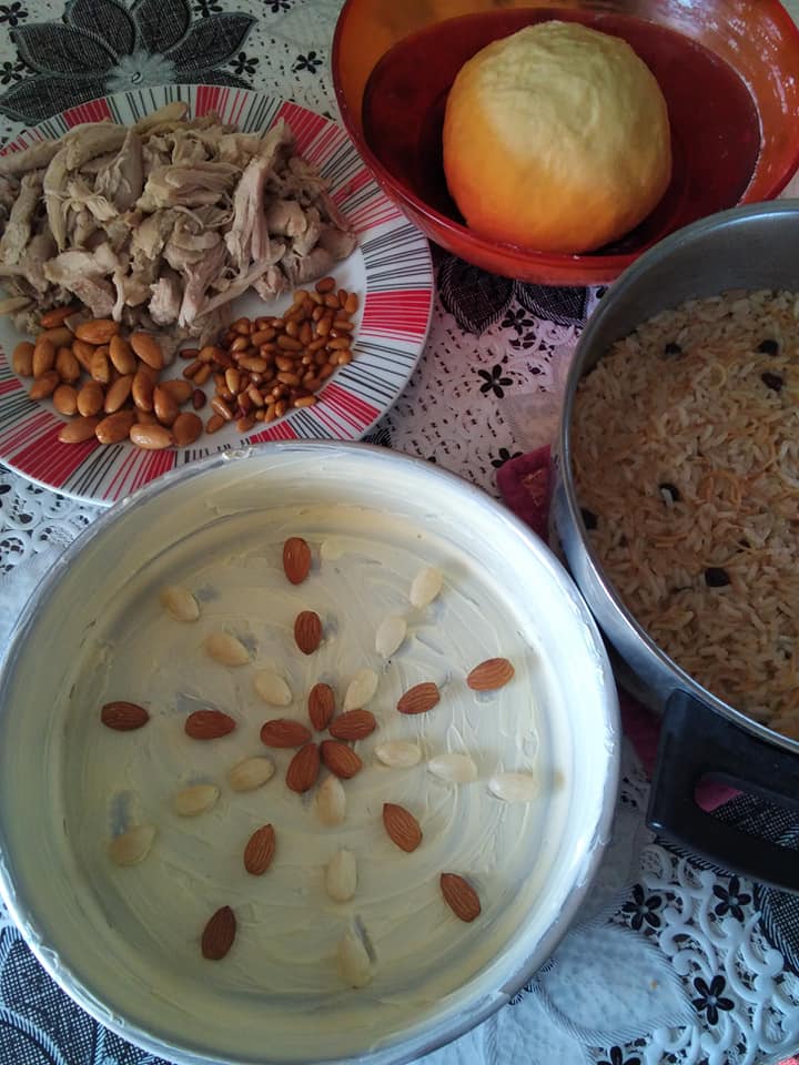 Perde pilavi: Πίτα με ρύζι , κοτόπουλο και φιδέ_Συνταγη _