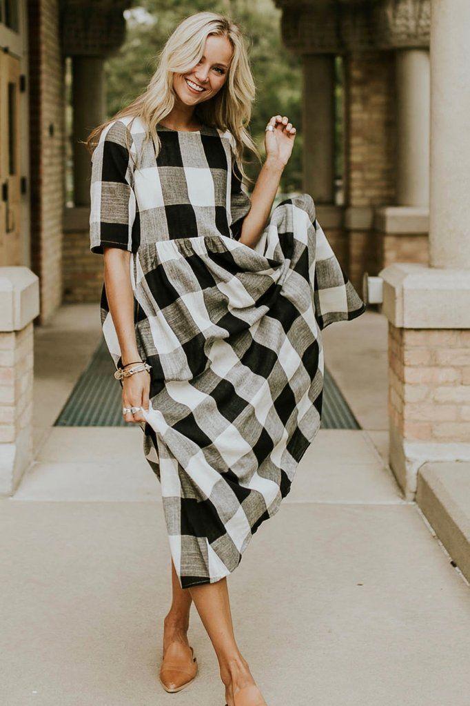 Το καρό σκακιέρα _Φορεμα_