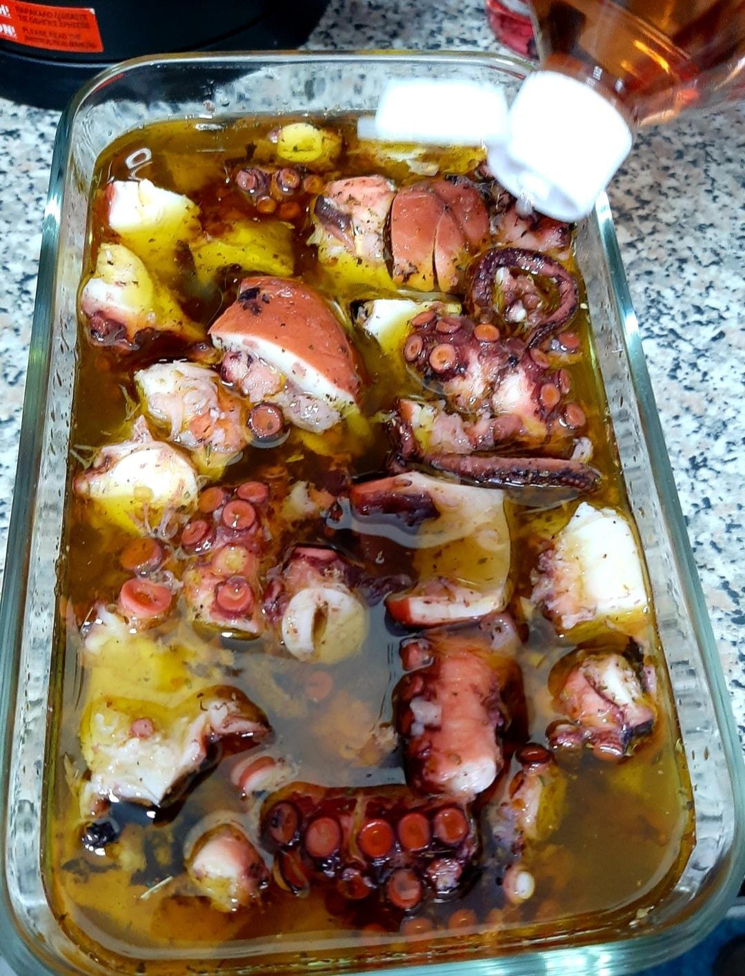 ξιδάτο χταπόδι_με_ρίγανη_