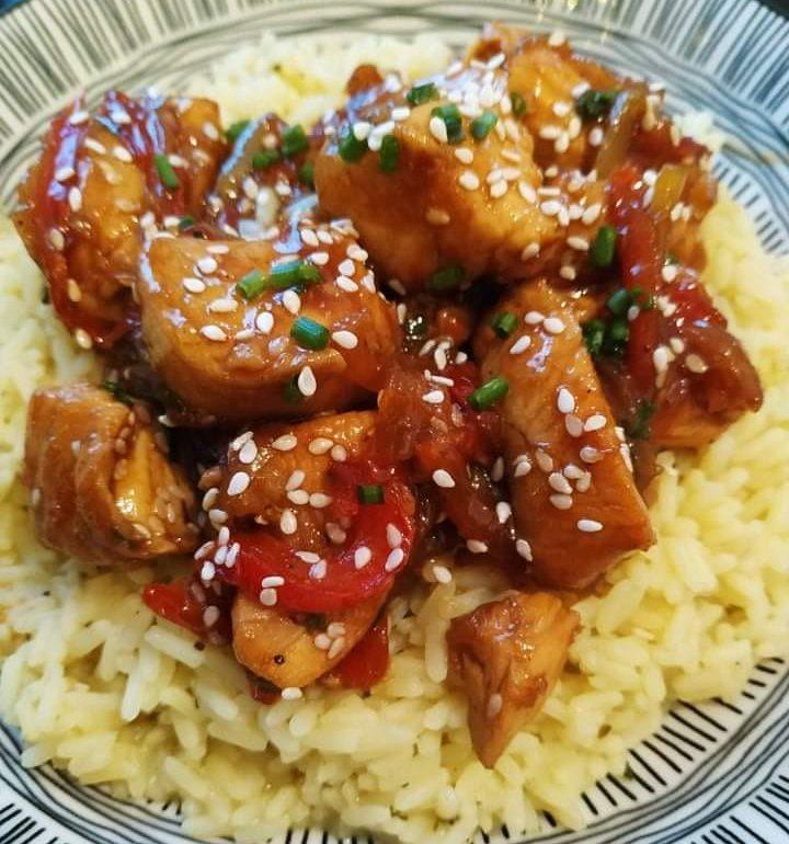 Κοτόπουλο_ γλυκόξινο_ με σάλτσα _σόγιας_ 