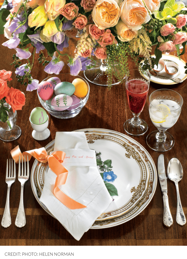 vintage διακόσμηση_στο_πασχαλινό τραπέζι_