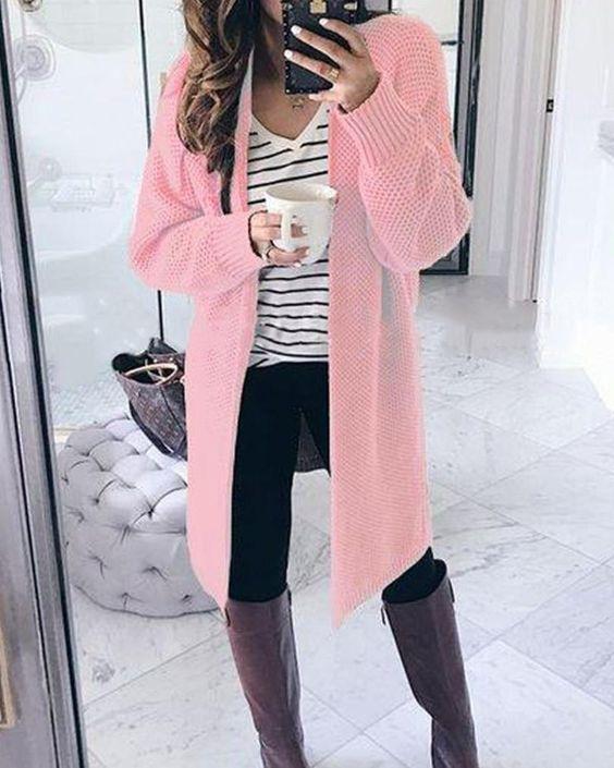 ροζ_μάλλινη ζακέτα_